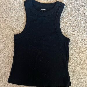 Old Navy Black Fitted Sleeveless Tank Top